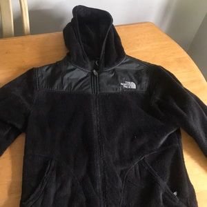 Fuzzy north face jacket